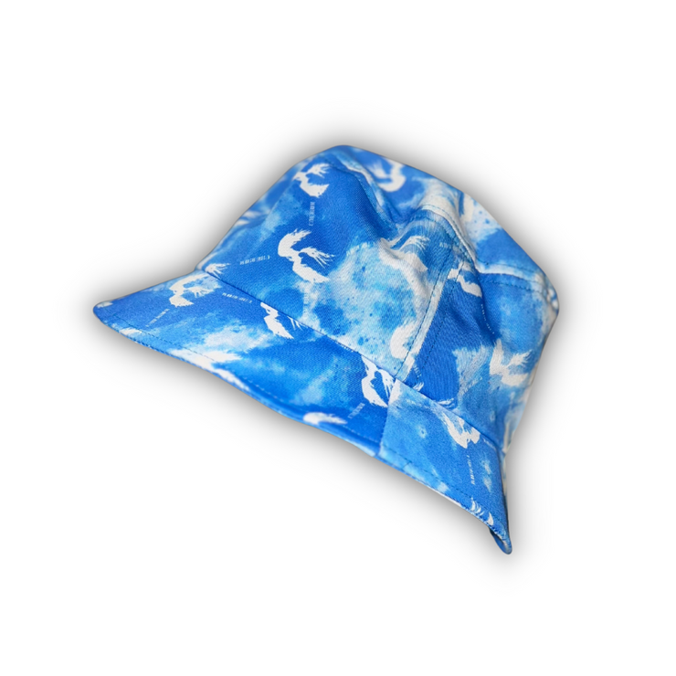 Blue Pattern Bucket Cap