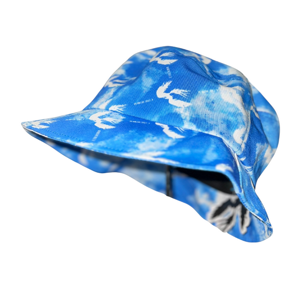 Blue Pattern Bucket Cap