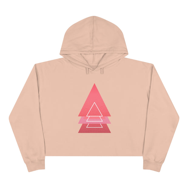 PINK TRI LOVE Crop Hoodie