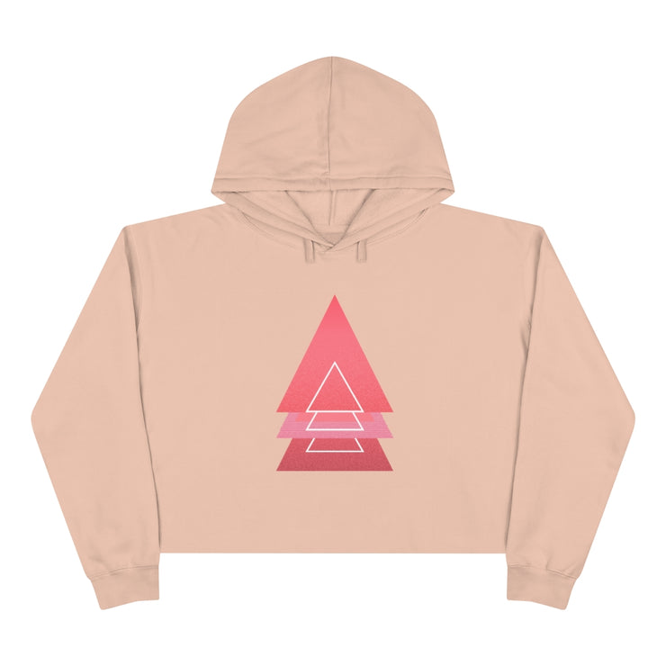 PINK TRI LOVE Crop Hoodie