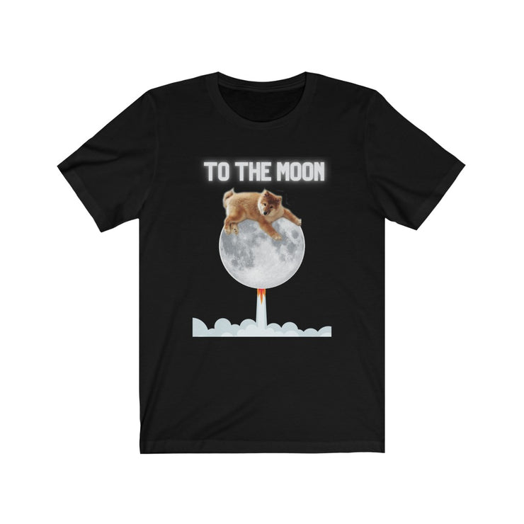 Unisex Shiba Inu To The Moon Short Sleeve Tee