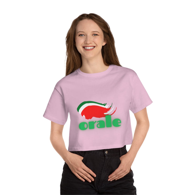 Custom Authentic Champion Women's Orale Cropped T-Shirt