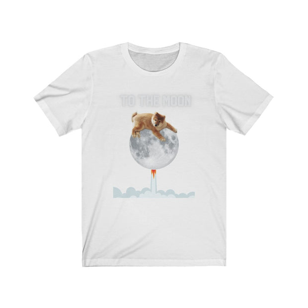 Unisex Shiba Inu To The Moon Short Sleeve Tee