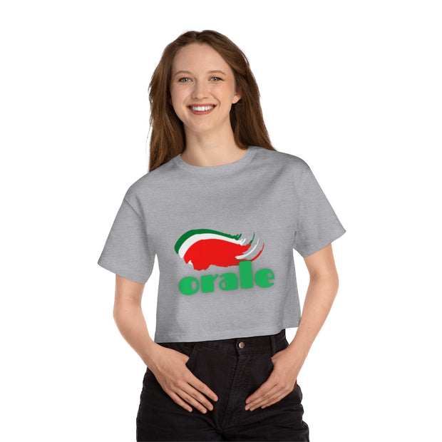 Custom Authentic Champion Women's Orale Cropped T-Shirt