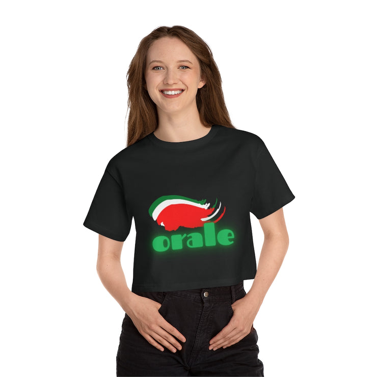 Custom Authentic Champion Women's Orale Cropped T-Shirt