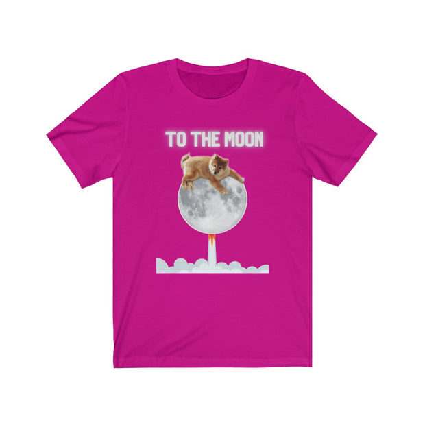 Unisex Shiba Inu To The Moon Short Sleeve Tee