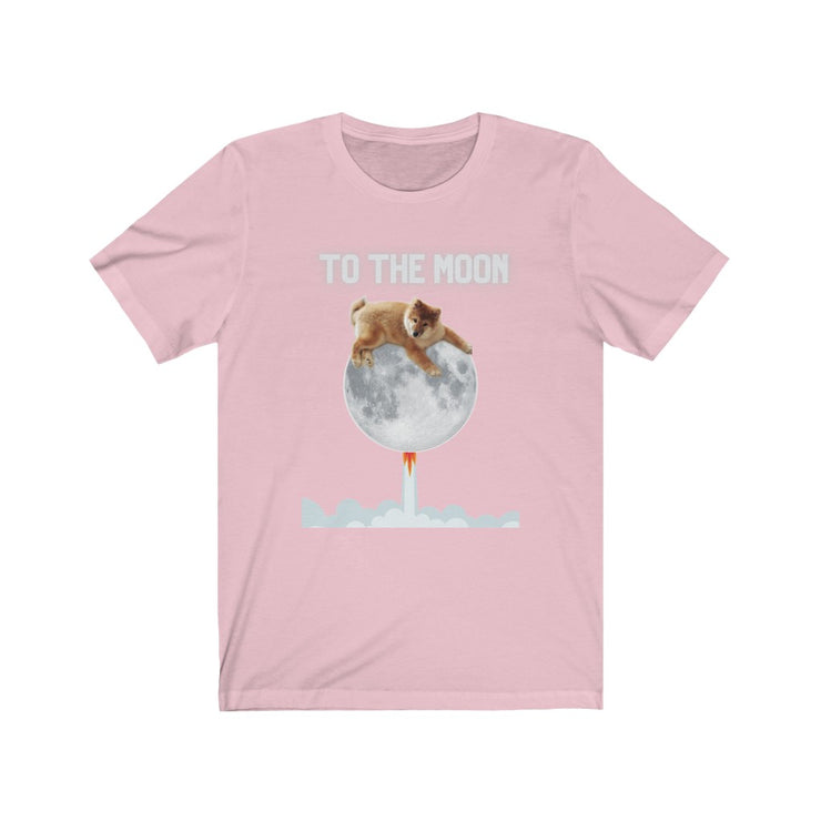 Unisex Shiba Inu To The Moon Short Sleeve Tee